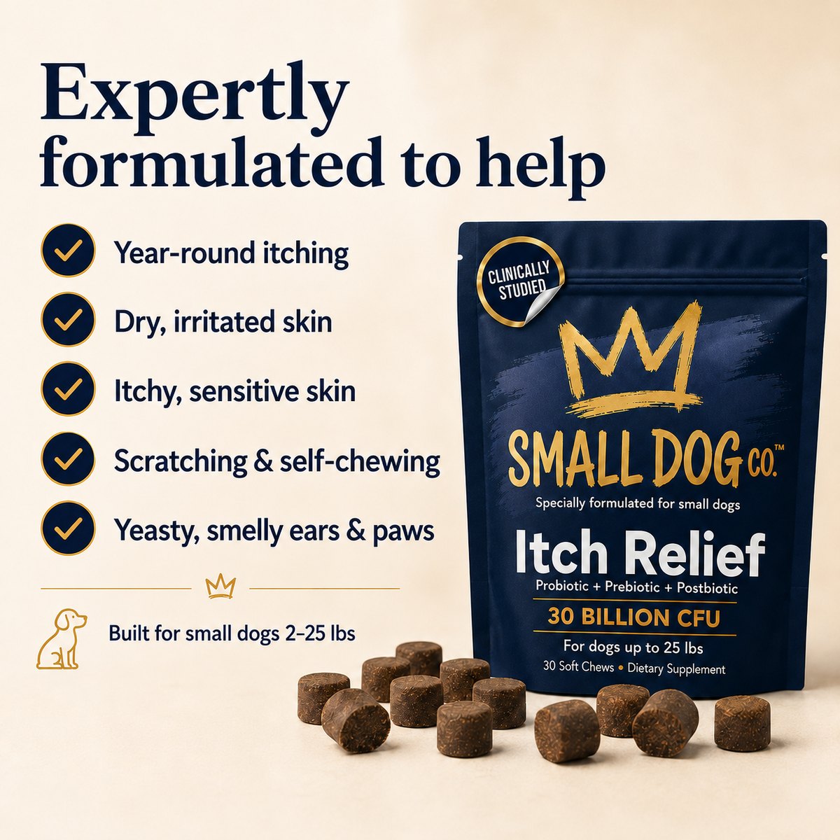 What Small Dog Co. Itch Relief helps with
